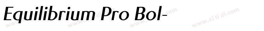 Equilibrium Pro Bol字体转换